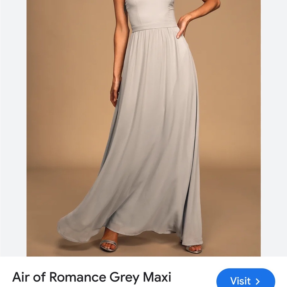 Gray Lulus long gown size small